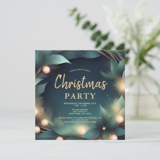 会社エレガントモダンのクリスマスパーティー 招待状 (スタンド正面)