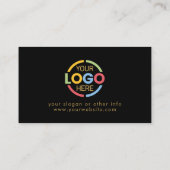 会社エレガントモダンのビジネスロゴブラックと金ゴールド ロイヤリティカード (裏面)
