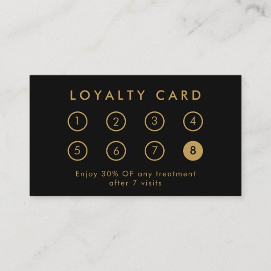 会社エレガントモダンのビジネスロゴブラックと金ゴールド ロイヤリティカード (正面)