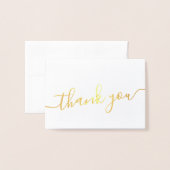 会社エレガントロゴお世話になっております 箔カード (封筒付き正面)