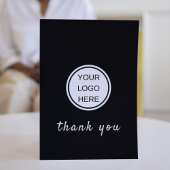 会社エレガントロゴブラック&ホワイトプロフェッショナル サンキューカード
