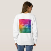 会社エレガントロゴ女性基本 スウェットシャツ (裏面フル)