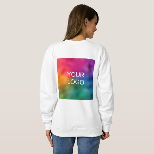 会社エレガントロゴ女性基本 スウェットシャツ (裏面フル)