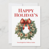 会社エレガント名付きビジネス・ホリデー・カード シーズンカード (正面)