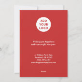 会社エレガント名付きビジネス・ホリデー・カード シーズンカード (裏面)