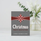 会社オフィススタイリッシュクリスマスパーティー招待状 ポストカード (スタンド正面)