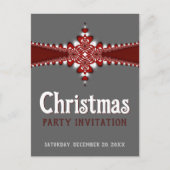 会社オフィススタイリッシュクリスマスパーティー招待状 ポストカード (正面)