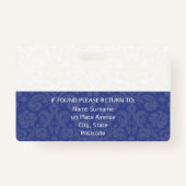 会社カスタマイズのエレガントDamaskスタッフの写真ID バッジ (裏面)