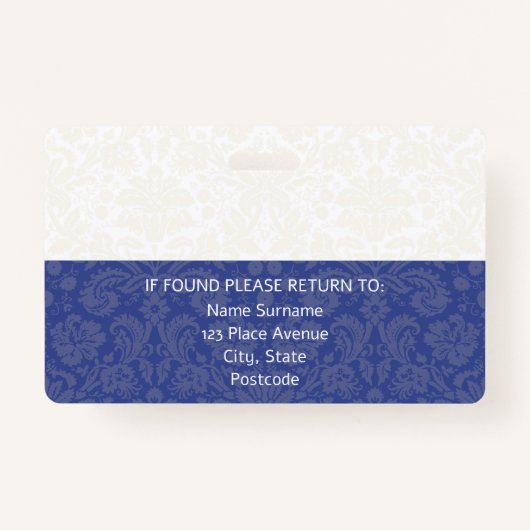 会社カスタマイズのエレガントDamaskスタッフの写真ID バッジ (裏面)