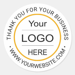 会社カスタマイズのロゴ「お忙しいところどうもありがとう」 ラウンドシール