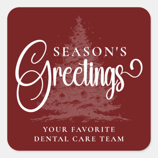 会社カスタマイズプロフェッショナルビジネスのクリスマス スクエアシール (正面)