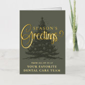 会社カスタマイズプロフェッショナルビジネスのクリスマス 箔シーズンカード (正面)