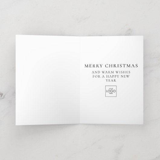 会社カスタマイズプロフェッショナルビジネスのクリスマス 箔シーズンカード (内側レイダウン)