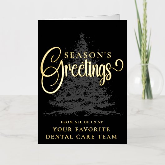 会社カスタマイズプロフェッショナルビジネスのクリスマス 箔シーズンカード (正面)