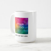 会社カスタマイズロゴの文字名の追加 コーヒーマグカップ (正面左)