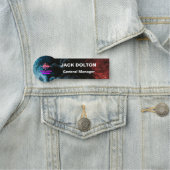 会社カスタマイズ職員のメタリックネームバッジ 名札 (インサイチュ)