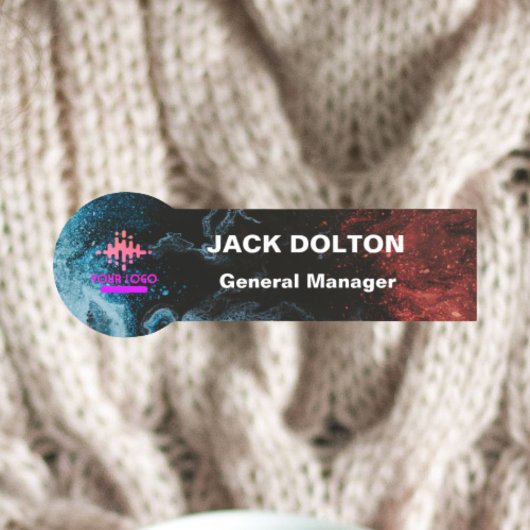 会社カスタマイズ職員のメタリックネームバッジ 名札