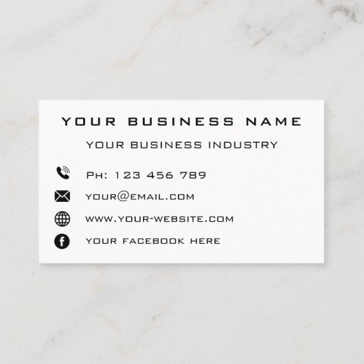 会社カスタムのパーソナライズされた業務 コーリングカード (裏面)