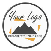 会社カスタムのロゴを追加するデザイン アイスホッケーパック (正面)