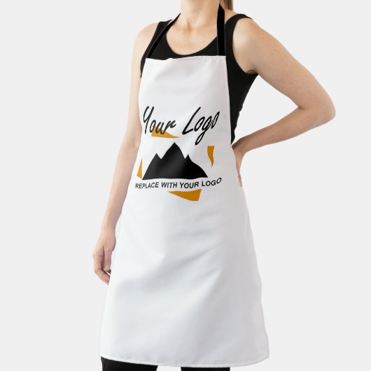 会社カスタムのロゴを追加するデザイン エプロン (インサイチュ)