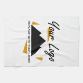 会社カスタムのロゴを追加するデザイン キッチンタオル (横)