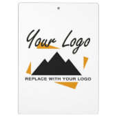 会社カスタムのロゴを追加するデザイン クリップボード (裏面)