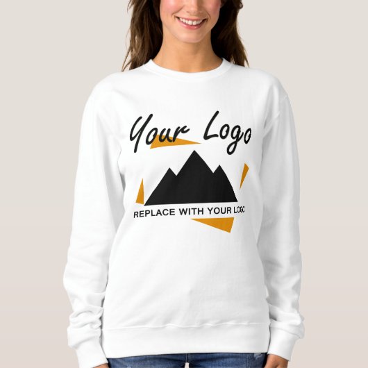 会社カスタムのロゴを追加するデザイン スウェットシャツ (正面)