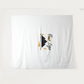 会社カスタムのロゴを追加するデザイン タペストリー (正面(横))