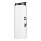 会社カスタムのロゴを追加するデザイン タンブラー (回転左)