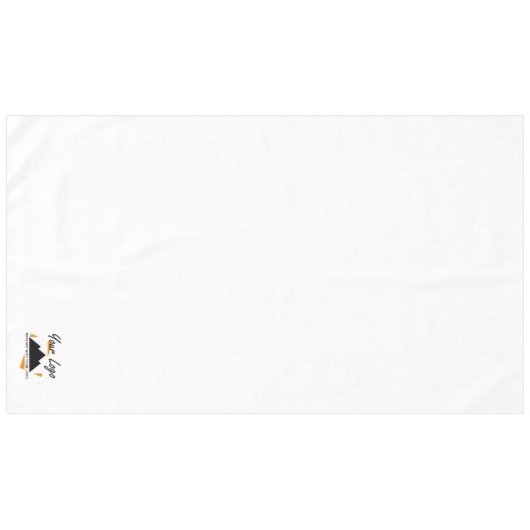 会社カスタムのロゴを追加するデザイン テーブルクロス (正面(横))