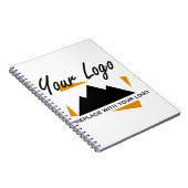 会社カスタムのロゴを追加するデザイン ノートブック (右側)