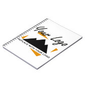 会社カスタムのロゴを追加するデザイン ノートブック (左側)