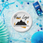 会社カスタムのロゴを追加するデザイン ペーパープレート (パーティー)