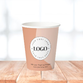 会社カスタムのロゴピーチボホウェーブズ 紙コップ