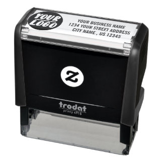 会社カスタムのロゴ差出人住所 セルフインキングスタンプ