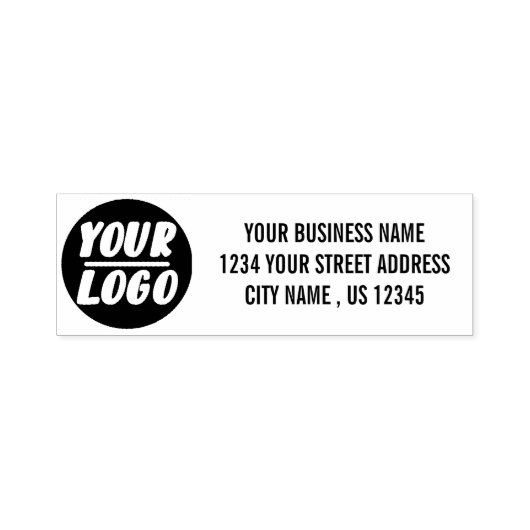 会社カスタムのロゴ差出人住所 セルフインキングスタンプ (デザイン)