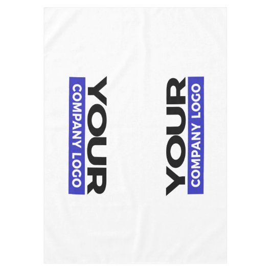 会社カスタムのロゴ横型トレードショー テーブルクロス (正面)