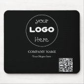 会社カスタムのロゴ | QRスタイリッシュコード マウスパッド (正面)