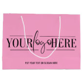 会社カスタムのロゴQRコードの追加 ラージペーパーバッグ (裏面)