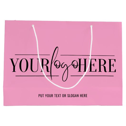 会社カスタムのロゴQRコードの追加 ラージペーパーバッグ (裏面)