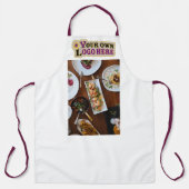 会社カスタムの写真とビジネスのロゴ エプロン (正面)