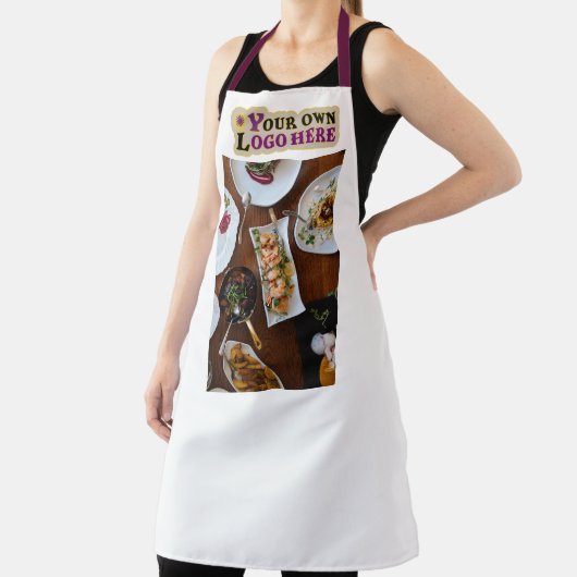 会社カスタムの写真とビジネスのロゴ エプロン (インサイチュ)