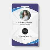 会社カスタムの写真ロゴバーコードセキュリティID バッジ (表面)