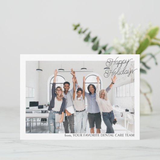 会社カスタムの写真ロゴビジネスクリスマス2024 シーズンカード (スタンド正面)