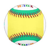 会社カスタムの野球ロゴ 野球ボール (正面)