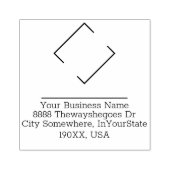 会社カスタムまたは会社のロゴとメールアドレス ラバースタンプ (インプリント)