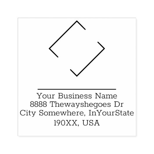 会社カスタムまたは会社のロゴとメールアドレス ラバースタンプ (インプリント)