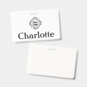 会社カスタムまたは会社のロゴと名前 バッジ (表裏)