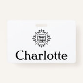 会社カスタムまたは会社のロゴと名前 バッジ (正面)