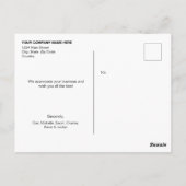 会社カスタムスタッフフォトコラージュ ポストカード (裏面)